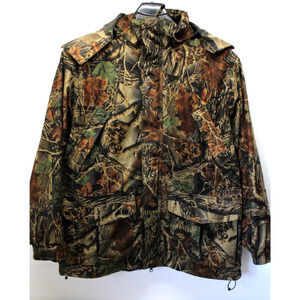 HERTER'S SECLUSION 3D CAMOUFLAGE HOODED HUNTING SHELL JACKET MEN'S LARGE REG